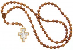 Franciscan Crown 7 Decade Wood Rosary - 8mm [RB3919]