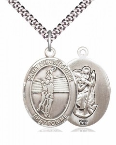 Saint Christopher Volleyball Medal [EN6273]