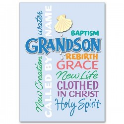Grandson Baptismal Greeting Card [PRH003]