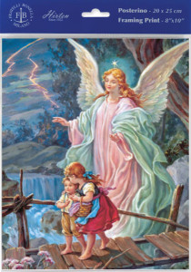 Guardian Angel with Children Print - Sold in 3 per pack [HFA1197]