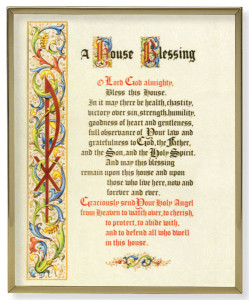 House Blessing 8x10 Gold Trim Plaque [HFA0170]