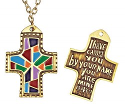 I Have Called You By Name Multi-Colored Cross Pendant [TCG0282]