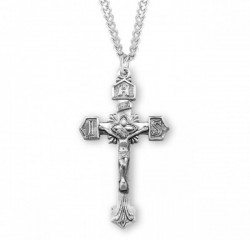 IHS Tip Men's Crucifix Necklace [HMM3286]