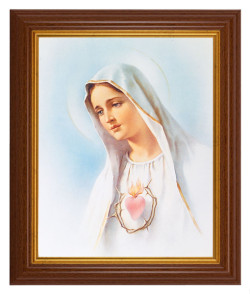 Immaculate Heart of Mary 8x10 Textured Artboard Dark Walnut Frame [HFA5483]