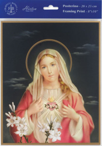 Immaculate Heart of Mary Print - Sold in 3 per pack [HFA1107]