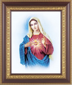 Immaculate Heart of Mary 8x10 Framed Print Under Glass [HFP201]