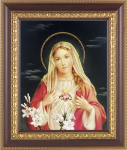 Immaculate Heart of Mary 8x10 Framed Print Under Glass [HFP206]