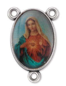 Immaculate Heart of Mary Rosary Centerpiece - 50 pieces [HCR2446]