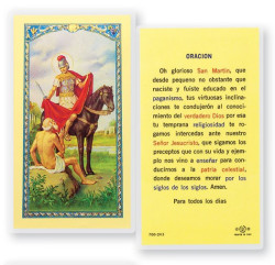 Intercedas A San Martin Caballero Laminated Spanish Prayer Card [HPRS494]