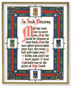 Irish Blessing 8x10 Gold Trim Plaque [HFA0195]