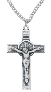 Men's St. Benedict Crucifix Necklace 1.75 [MV2102]