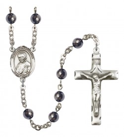 Men's St. John Neumann Silver Plated Rosary [RBENM8204]