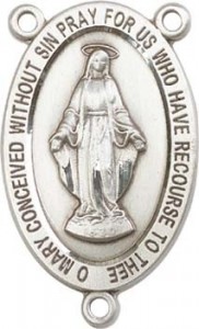 Traditional Miraculous Medal Rosary Centerpiece [BLCR0151]