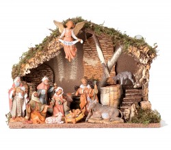 Nativity Set with Italian Stable - 11.5“H [RMCH009]
