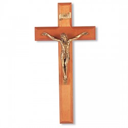 Natural Cherry Wall Crucifix with Salerni Corpus - 11 inch [CRX4197]