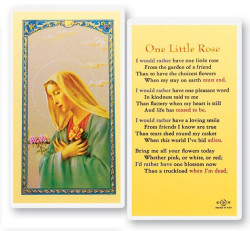 One Little Rose Laminated Prayer Card [HPR722]