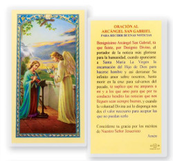 Oracion Al Santo Angel Gabriel Laminated Spanish Prayer Card [HPRS277]
