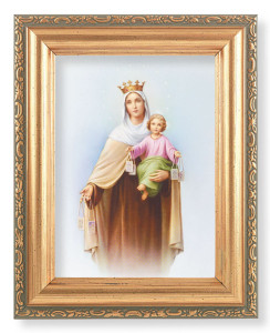 Our Lady of Mount Carmel 4x5.5 Print Under Glass [HFA5329]