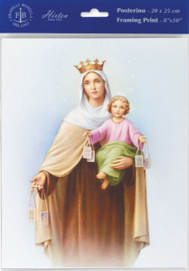 Our Lady of Mt. Carmel Print - Sold in 3 per pack [HFA1143]