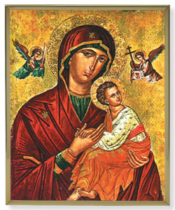 Our Lady of Passion 8x10 Gold Trim Plaque [HFA0191]