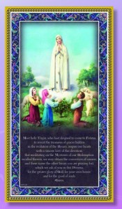 Our Lady of Fatima Italian Prayer Plaque [HPP010]
