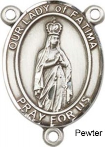 Our Lady of Fatima Rosary Centerpiece Sterling Silver or Pewter [BLCR0307]