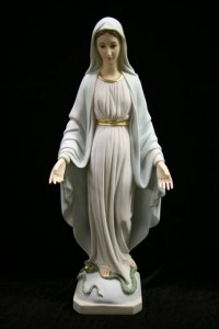 Our Lady of Grace Statue Light Blue Dress - 19 inch [VIC8001]