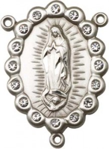 Our Lady of Guadalupe Sterling Silver Rosary Centerpiece [BLCR0134]