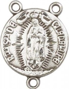Our Lady of Guadalupe Sterling Silver Rosary Centerpiece [BLCR0158]