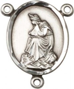 Our Lady of La Salette Sterling Silver Rosary Centerpiece [BLCR0115]