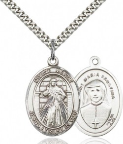 Oval Divine Mercy Medal [EN6494]