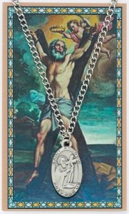 Oval St. Andrew Medal with Prayer Card [PC0010]