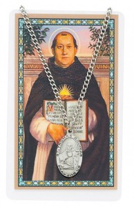 Oval St. Thomas Aquinas Medal with Prayer Card [PC0018]