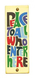Peace To All Who Enter Here Wall Plaque - Small - 3 inches [TCG0074]