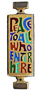 Peace to All Who Enter Here Wall Plaque - 4.25 inches [TCG0073]