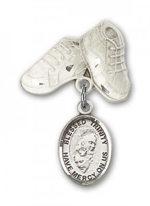 Pin Badge with Blessed Trinity Charm and Baby Boots Pin [BLBP1623]
