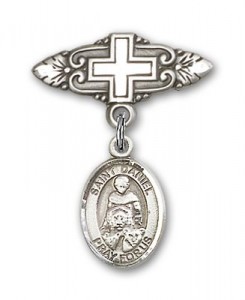 Pin Badge with St. Daniel Charm and Badge Pin with Cross [BLBP0428]