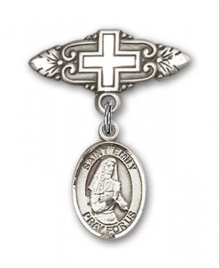 Pin Badge with St. Emily de Vialar Charm and Badge Pin with Cross [BLBP0589]