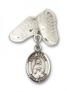 Pin Badge with St. Lillian Charm and Baby Boots Pin [BLBP1469]