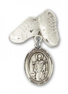 Pin Badge with St. Wolfgang Charm and Baby Boots Pin [BLBP2125]