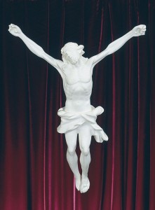 Plastic White Corpus Statue - 22“H [SAP0001]