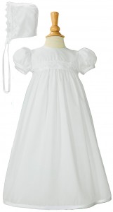Girls Baptism Gown with Lace Appliques [LTM059]