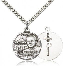 Men's Pope John Paul II with Vatican Medal [BM0571]