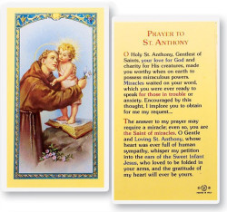Prayer To St. Anthony Laminated Prayer Card [HPR304]