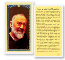 Prayer To St. Pio Laminated Prayer Card [HPR523]