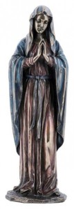 Praying Madonna Statue in Bronzed Resin - 11.75 inches [GSCH019]