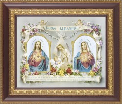 Room Blessing 8x10 Framed Print Under Glass Sacred Hearts [HFP390]