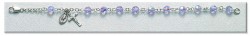 Rosary Bracelet - Sterling Silver with 6mm Violet Crystal Swarovski Beads [RB3476]