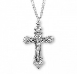Roses and Thorns Men's Crucifix Necklace [HMM3290]