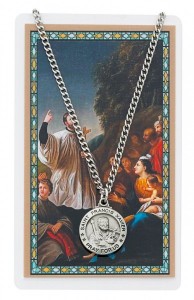 Round St. Francis Xavier Medal with Prayer Card [PCMV005]